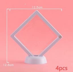 image-3D Jewelry Coin Display Stand Case Rack Collections Storage Box For Earring Gems Ring Doll Coin Badge Medal Holder
