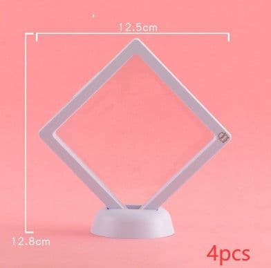 image-3D Jewelry Coin Display Stand Case Rack Collections Storage Box For Earring Gems Ring Doll Coin Badge Medal Holder