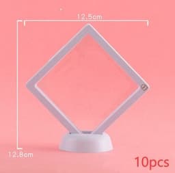 image-3D Jewelry Coin Display Stand Case Rack Collections Storage Box For Earring Gems Ring Doll Coin Badge Medal Holder