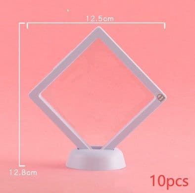 image-3D Jewelry Coin Display Stand Case Rack Collections Storage Box For Earring Gems Ring Doll Coin Badge Medal Holder