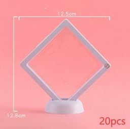 image-3D Jewelry Coin Display Stand Case Rack Collections Storage Box For Earring Gems Ring Doll Coin Badge Medal Holder