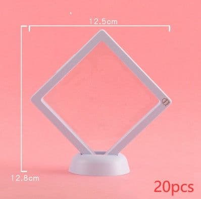 image-3D Jewelry Coin Display Stand Case Rack Collections Storage Box For Earring Gems Ring Doll Coin Badge Medal Holder