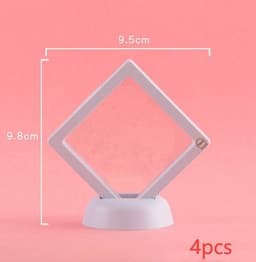 image-3D Jewelry Coin Display Stand Case Rack Collections Storage Box For Earring Gems Ring Doll Coin Badge Medal Holder