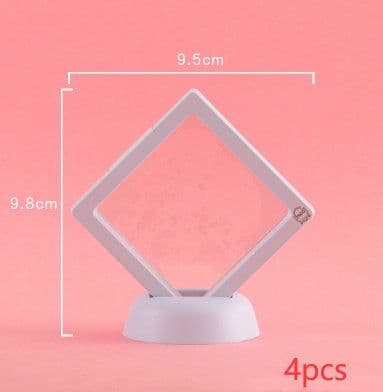 image-3D Jewelry Coin Display Stand Case Rack Collections Storage Box For Earring Gems Ring Doll Coin Badge Medal Holder