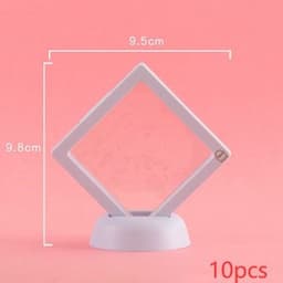 image-3D Jewelry Coin Display Stand Case Rack Collections Storage Box For Earring Gems Ring Doll Coin Badge Medal Holder