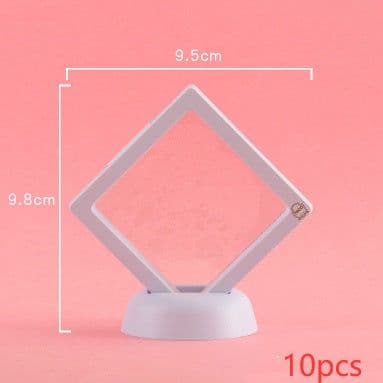 image-3D Jewelry Coin Display Stand Case Rack Collections Storage Box For Earring Gems Ring Doll Coin Badge Medal Holder