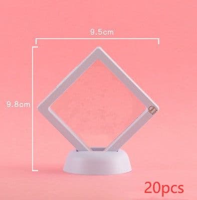 image-3D Jewelry Coin Display Stand Case Rack Collections Storage Box For Earring Gems Ring Doll Coin Badge Medal Holder