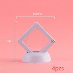 image-3D Jewelry Coin Display Stand Case Rack Collections Storage Box For Earring Gems Ring Doll Coin Badge Medal Holder