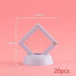 image-3D Jewelry Coin Display Stand Case Rack Collections Storage Box For Earring Gems Ring Doll Coin Badge Medal Holder
