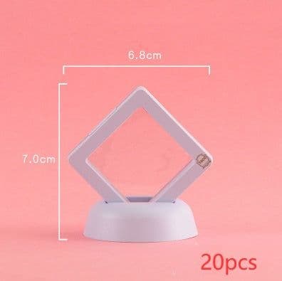 image-3D Jewelry Coin Display Stand Case Rack Collections Storage Box For Earring Gems Ring Doll Coin Badge Medal Holder