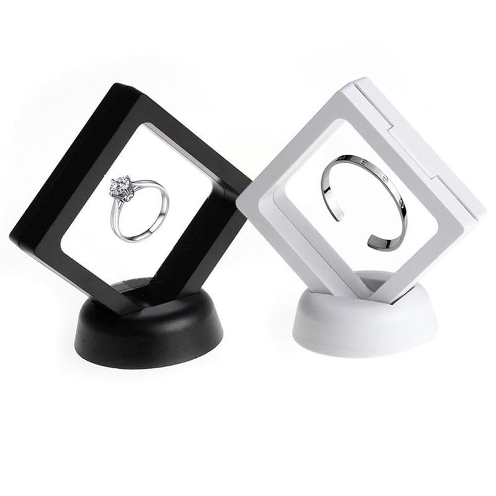 image-3D Jewelry Coin Display Stand Case Rack Collections Storage Box For Earring Gems Ring Doll Coin Badge Medal Holder
