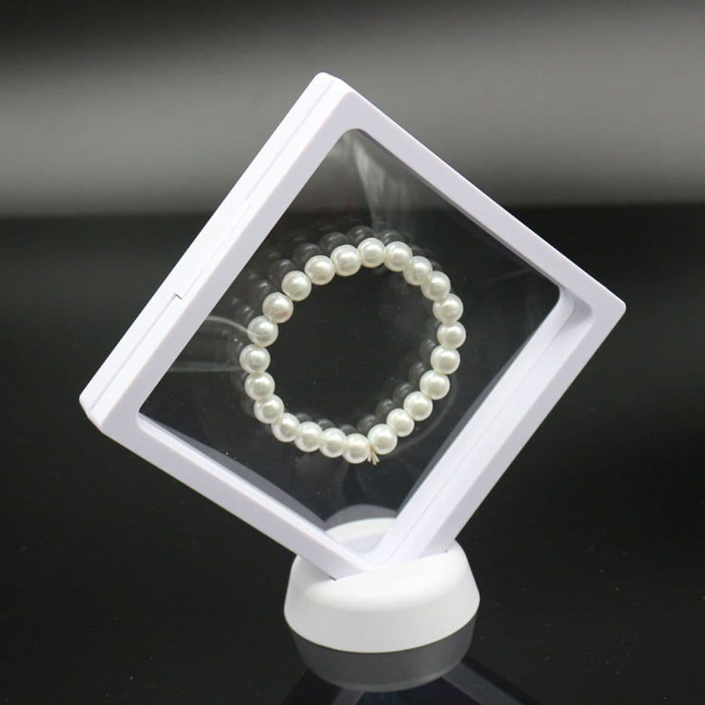 image-3D Jewelry Coin Display Stand Case Rack Collections Storage Box For Earring Gems Ring Doll Coin Badge Medal Holder