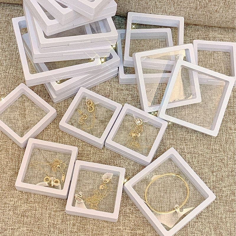 image-3D Jewelry Coin Display Stand Case Rack Collections Storage Box For Earring Gems Ring Doll Coin Badge Medal Holder