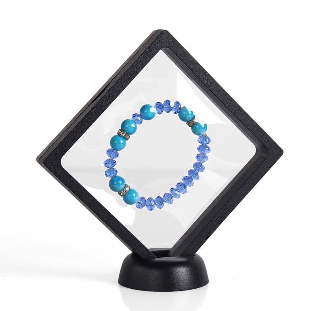 image-3D Jewelry Coin Display Stand Case Rack Collections Storage Box For Earring Gems Ring Doll Coin Badge Medal Holder