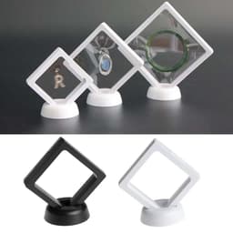 image-3D Jewelry Coin Display Stand Case Rack Collections Storage Box For Earring Gems Ring Doll Coin Badge Medal Holder