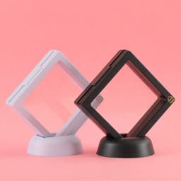image-3D Jewelry Coin Display Stand Case Rack Collections Storage Box For Earring Gems Ring Doll Coin Badge Medal Holder