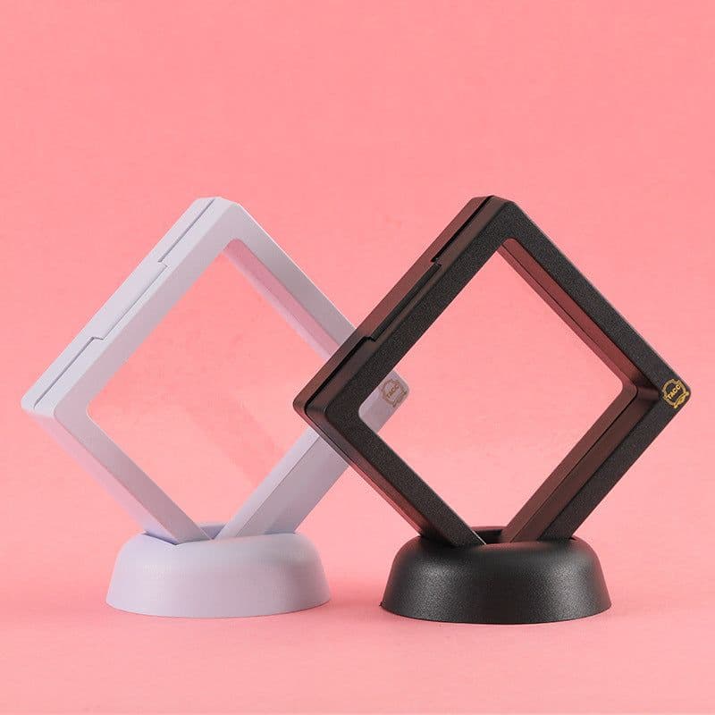 image-3D Jewelry Coin Display Stand Case Rack Collections Storage Box For Earring Gems Ring Doll Coin Badge Medal Holder
