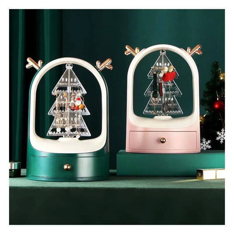 image-Elk Starry Sky Earring Storage Rack Earrings Jewelry Necklace Jewelry Multi-Cell Box Large Capacity Dustproof Display Stand