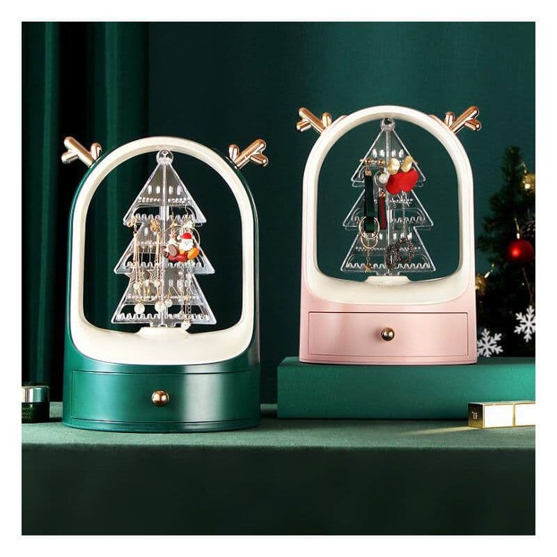 image-Elk Starry Sky Earring Storage Rack Earrings Jewelry Necklace Jewelry Multi-Cell Box Large Capacity Dustproof Display Stand
