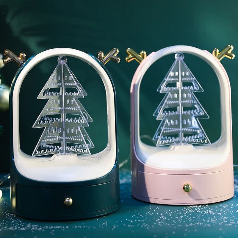 image-Elk Starry Sky Earring Storage Rack Earrings Jewelry Necklace Jewelry Multi-Cell Box Large Capacity Dustproof Display Stand