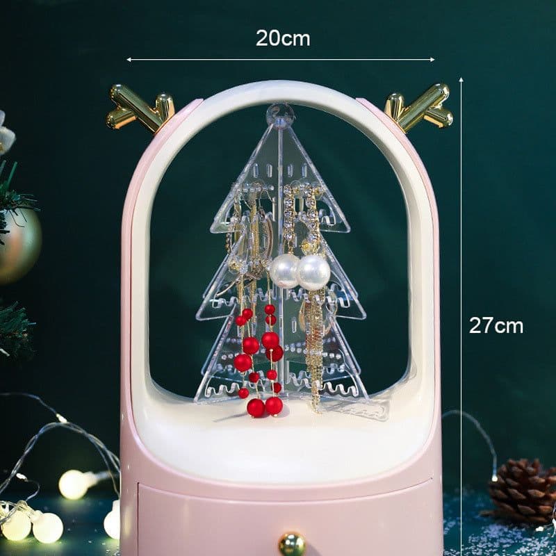 image-Elk Starry Sky Earring Storage Rack Earrings Jewelry Necklace Jewelry Multi-Cell Box Large Capacity Dustproof Display Stand
