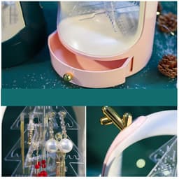 image-Elk Starry Sky Earring Storage Rack Earrings Jewelry Necklace Jewelry Multi-Cell Box Large Capacity Dustproof Display Stand