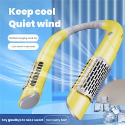 image-Neck Fan Mini Bladeless Fan USB Rechargeable Fan Mute Sports Fans for Home Outdoor Portable Hanging Fans Air Conditioner Cooler