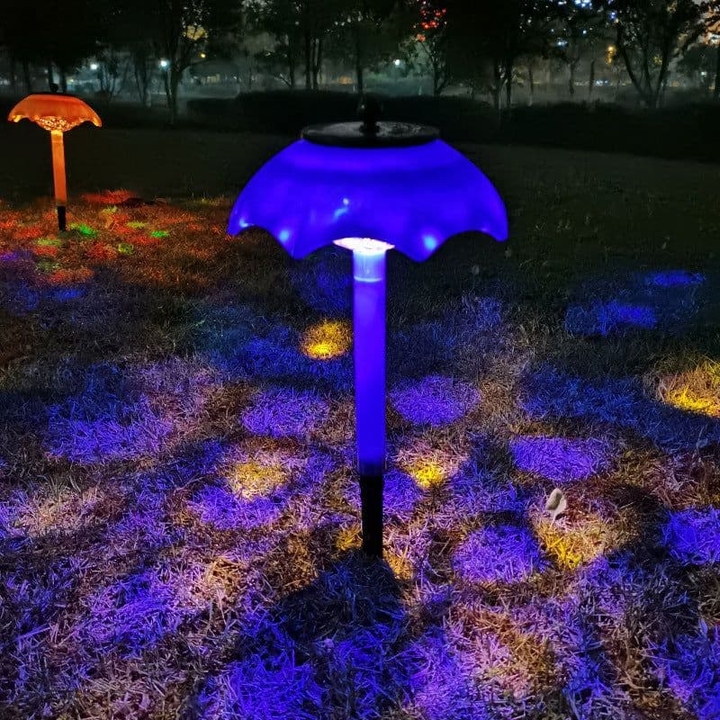 image-Waterproof Solar Landscape Lights LED Color Light Gradient Flashing Lawn Light Ground Solar Lamp Garden Light Outdoor