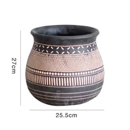 image-African Elements Cement Decorative Flower Pots Jars Retro Art Planting Trees Soil Culture High-End Gardening Bohemia
