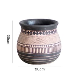 image-African Elements Cement Decorative Flower Pots Jars Retro Art Planting Trees Soil Culture High-End Gardening Bohemia