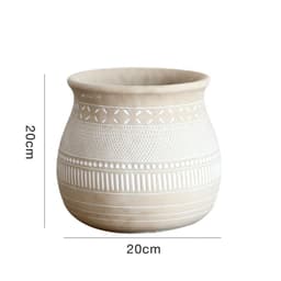 image-African Elements Cement Decorative Flower Pots Jars Retro Art Planting Trees Soil Culture High-End Gardening Bohemia