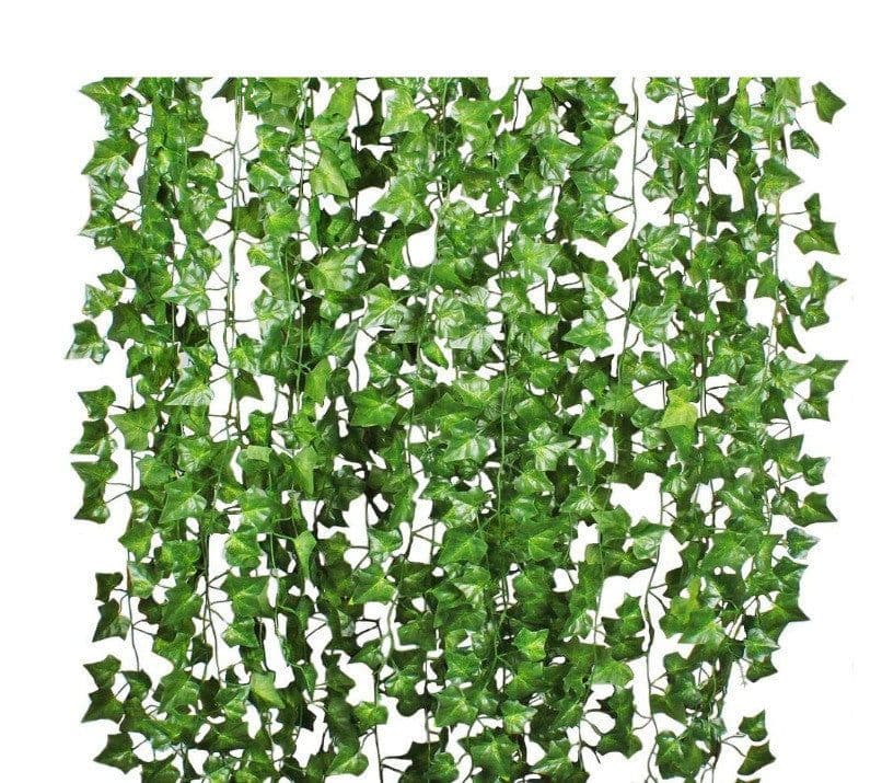 image-Green Silk Artificial Hanging Leaf Garland Plants Vine Leaves Diy For Home Wedding Party Bathroom Garden Decoration