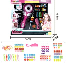 image-Girls Electric Automatic Hair Braid DIY Stylish Braiding Hairstyle Tool Twist Braider Machine Weave Roller Pretend Kids Toys
