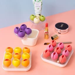 image-Creative Lipstick Storage Box Makeup Silicon Organizer Organizador Jewelry Cosmetic Display Stand Flower Seed Organiza