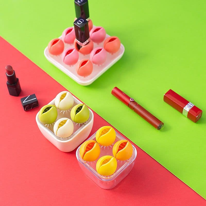 image-Creative Lipstick Storage Box Makeup Silicon Organizer Organizador Jewelry Cosmetic Display Stand Flower Seed Organiza