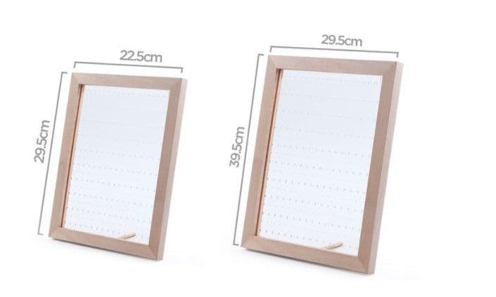 image-Wood Jewelry Rack Earrings Holder Stand Acrylic Sheet Earring Hanging Frame Eardrop Table Earring Bracket