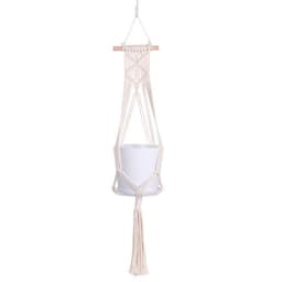 image-Gardening Hand-Woven Flower Pot Net Bag Cotton Rope Tassel Hanging Basket Net Bag