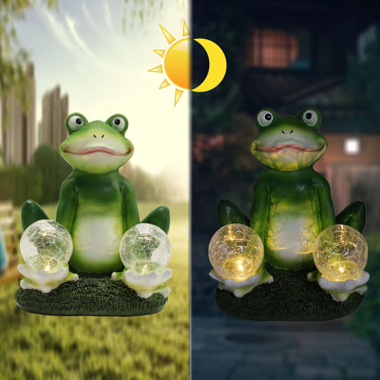 image-Frog Resin Crafts Simulation Animal Gardening Decorative Sculpture