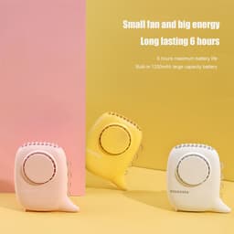 image-USB Rechargeable Mini Fan Electric Portable Air Cooler Hanging Neck Travel Cooling Fan Summer Handheld Small Cooling Fans