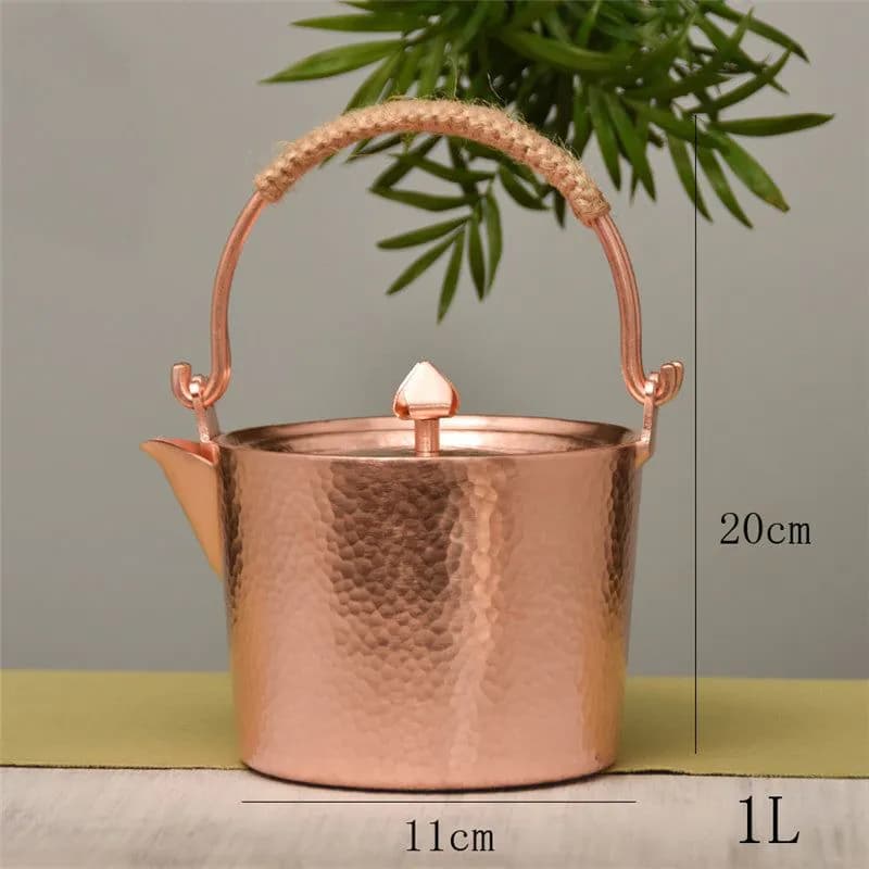 image-Pure Red Copper Handmade Copper Kettle Pure Copper Kettle