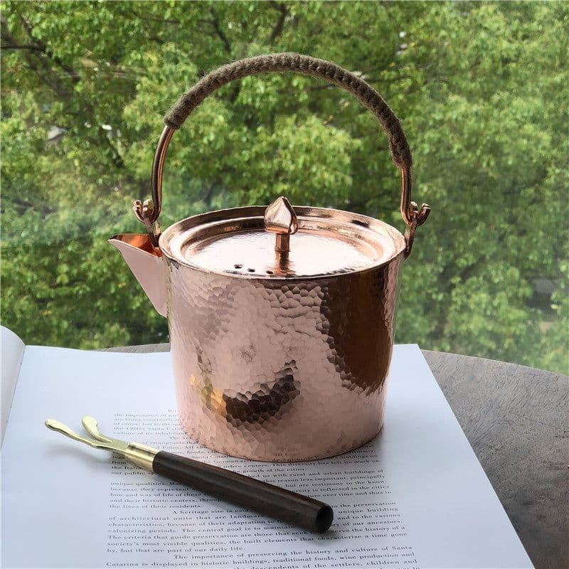 image-Pure Red Copper Handmade Copper Kettle Pure Copper Kettle