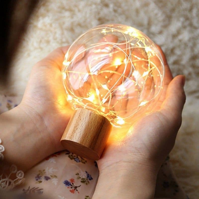 image-LED Crystal Ball Light Fairy Lamp USB Charging Wire String Table Lights For Party Wedding Christmas Bedroom Decoration