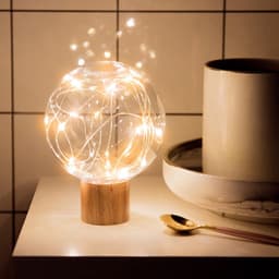 image-LED Crystal Ball Light Fairy Lamp USB Charging Wire String Table Lights For Party Wedding Christmas Bedroom Decoration
