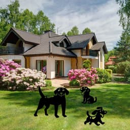 image-Dog Garden Decoration Lawn Animal Garden Decoration Backyard Lawn Stakes Metal Yard Decor Doge Adornment Gardening Accessories