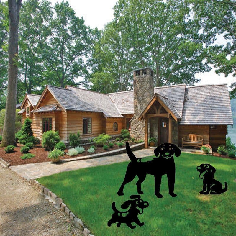 image-Dog Garden Decoration Lawn Animal Garden Decoration Backyard Lawn Stakes Metal Yard Decor Doge Adornment Gardening Accessories