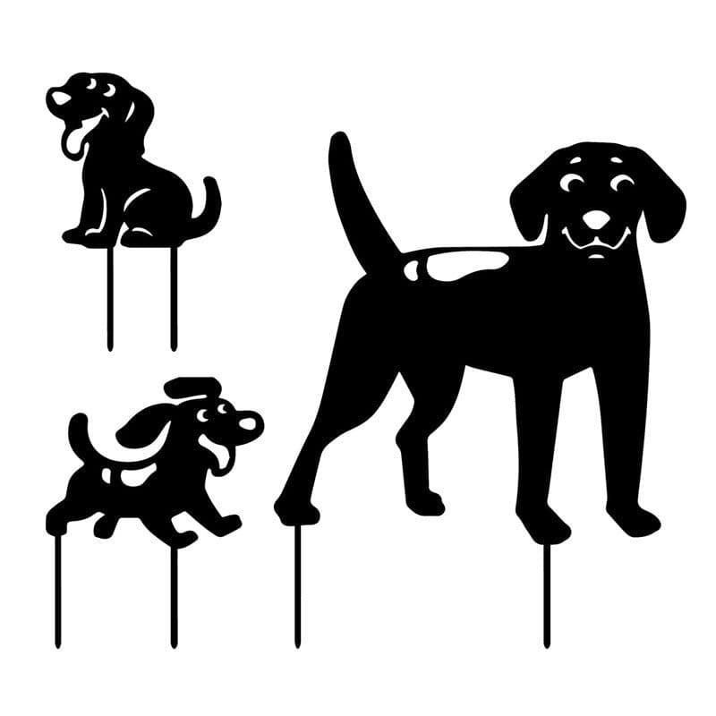image-Dog Garden Decoration Lawn Animal Garden Decoration Backyard Lawn Stakes Metal Yard Decor Doge Adornment Gardening Accessories