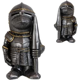 image-Knight Gnomes Guard Garden Statues Resin Knight Dwarf Warrior Gnome Figurines Funny Cavalier Paladin Sculptures For Lawn Decor