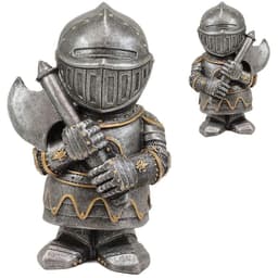 image-Knight Gnomes Guard Garden Statues Resin Knight Dwarf Warrior Gnome Figurines Funny Cavalier Paladin Sculptures For Lawn Decor