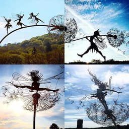 image-Flower Fairy Garden Miniature Sculptures Fairy Garden Mythical Faery Garden Dandelion Figurine Fairies Pixies Decor