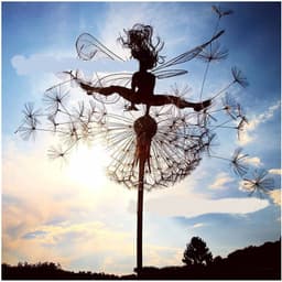 image-Flower Fairy Garden Miniature Sculptures Fairy Garden Mythical Faery Garden Dandelion Figurine Fairies Pixies Decor